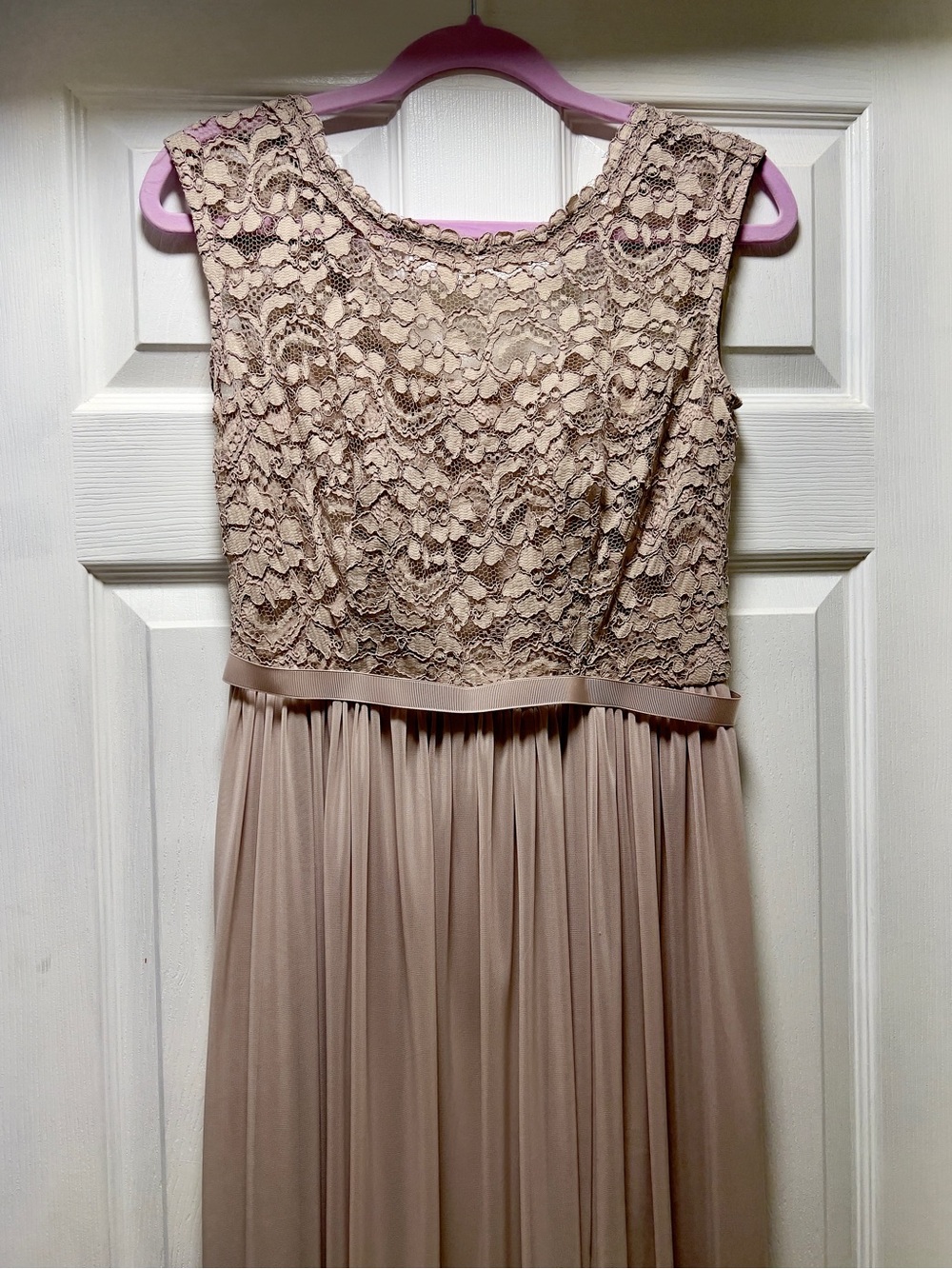 David’s Bridal Taupe Longline Dress